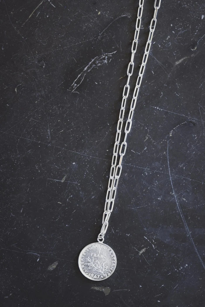 The French Sou - Le Grand Niçois Silver Necklace