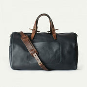 Bleu de Chauffe - Navy Hobo Leather Travel Bag