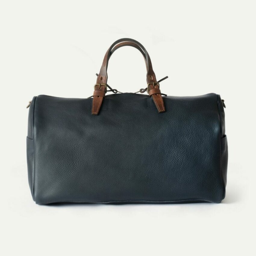 Bleu de Chauffe - Navy Hobo Leather Travel Bag