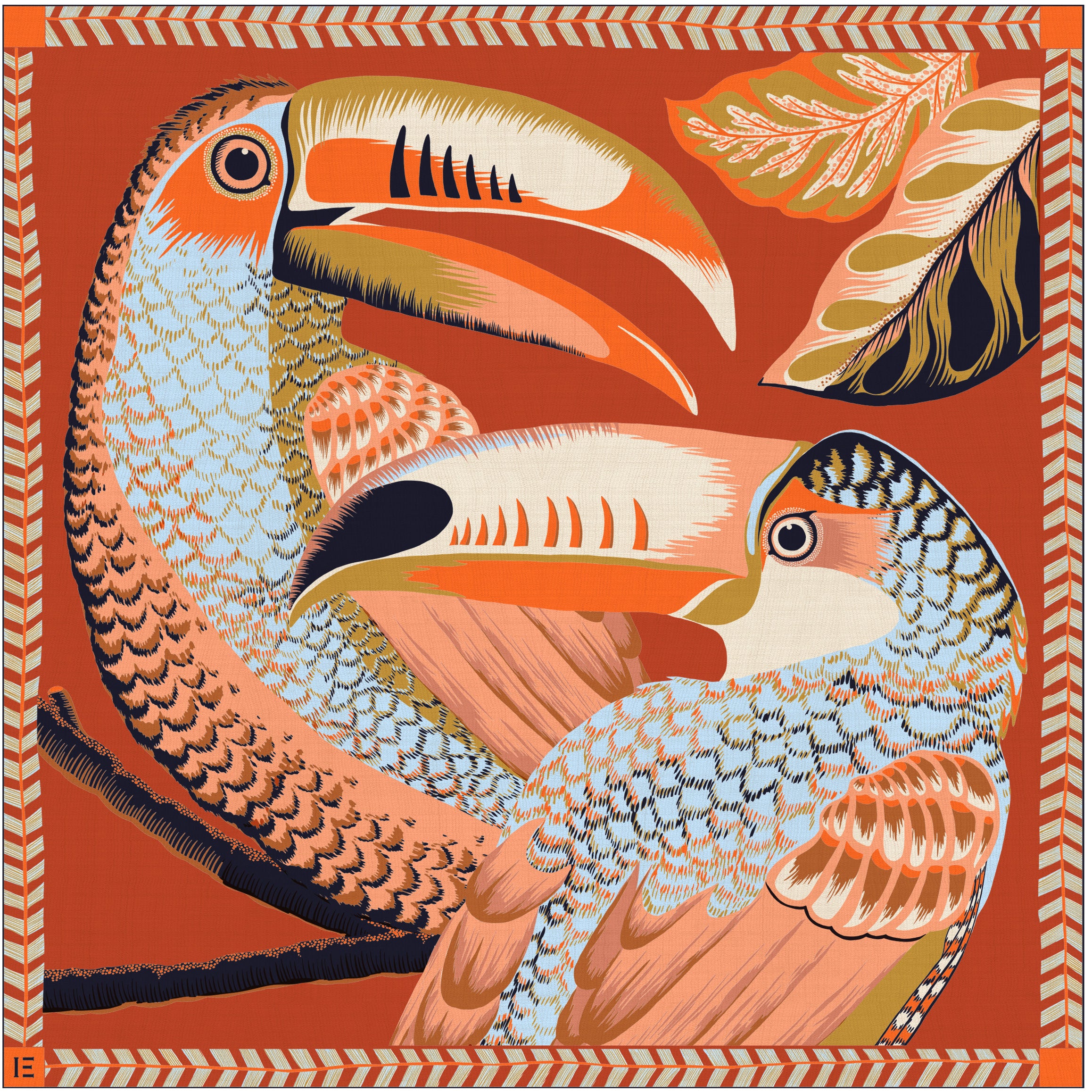 Inoui Editions - Carré 130 - Toucan - Orange