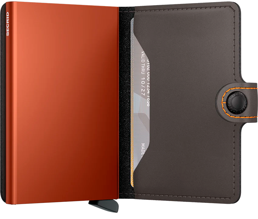 Secrid - Secrid miniwallet matte truffle orange dark