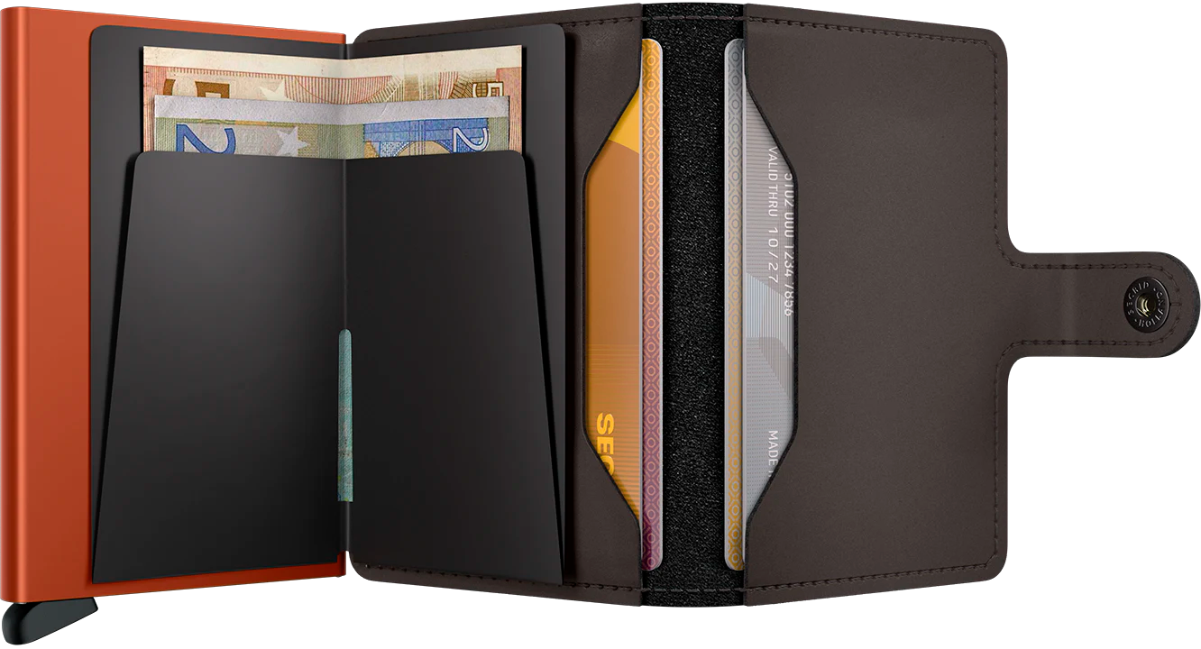 Secrid - Secrid miniwallet matte truffle orange dark