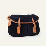 Bleu de Chauffe - Musette Du Pêcheur S Midnight Blue Velvet Leather