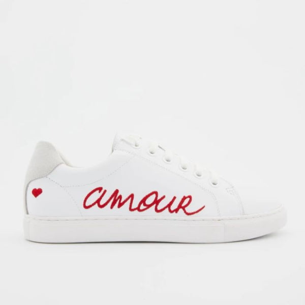 Bons Baisers de Paname - Bons Baisers de Paname - Simone Amour Cuir Blanc Rouge - ARTY DANDY