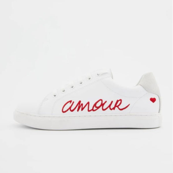 Bons Baisers de Paname - Bons Baisers de Paname - Simone Amour Cuir Blanc Rouge - ARTY DANDY