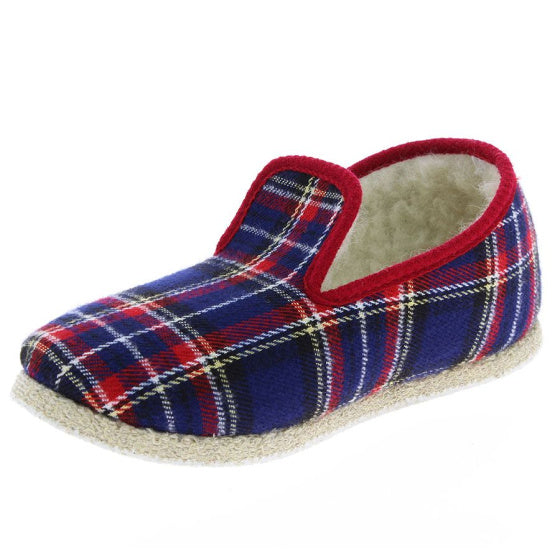 Charentaises Chausse-Mouton - Edimbourg Tartan Marine