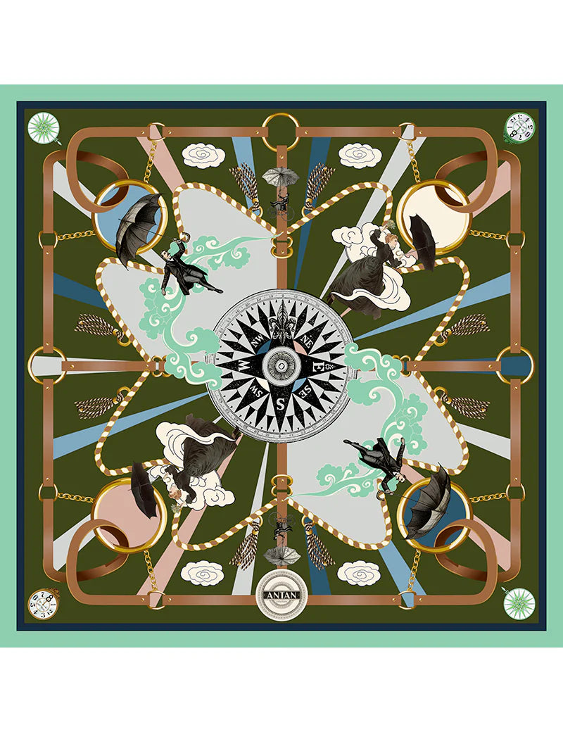 foulard-antan-creations-compass-vert.webp