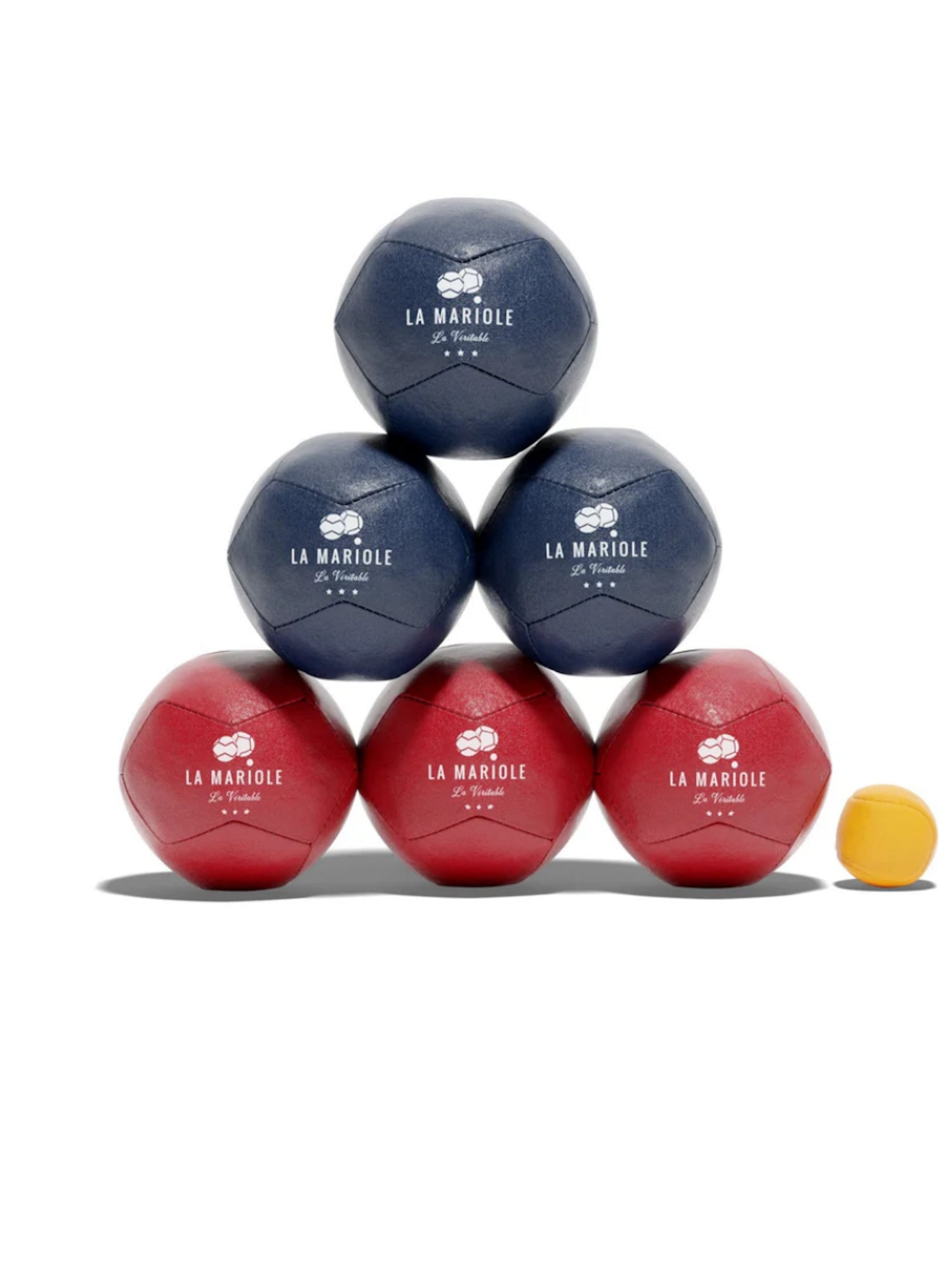 La Mariole - Indoor Pétanque Set Leather Blue / Red