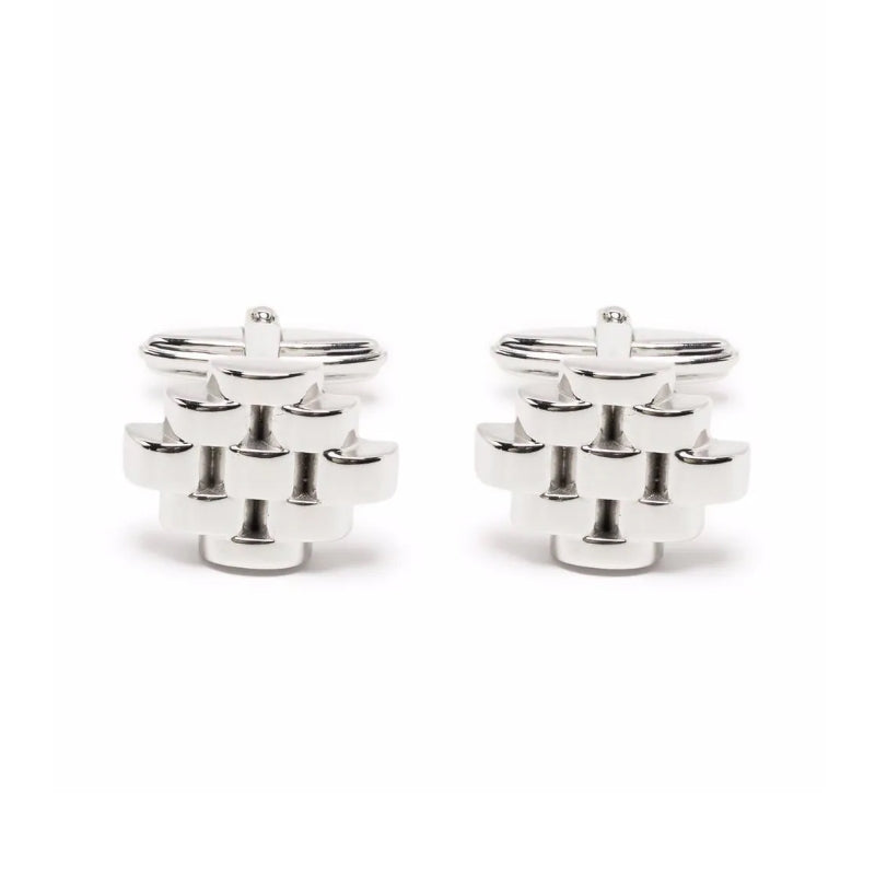 Lanvin - Boutons De Manchette Lanvin Tresse Argent