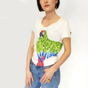 nach-t-shirt-perroquet-vert-coton-bio-col-en-v-artydandy