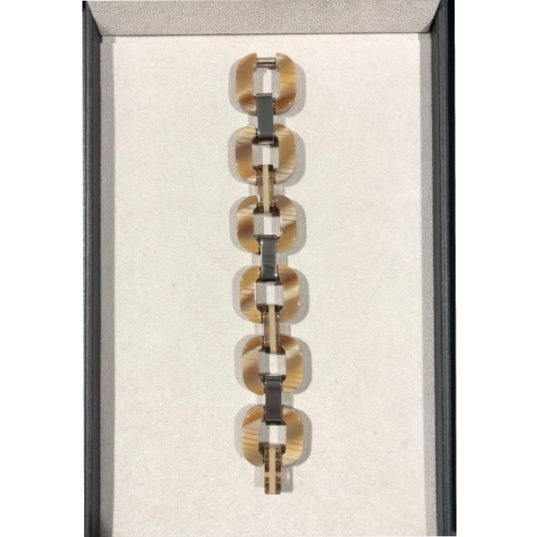 Xavier Derome - Light Tiger Eye Acetate Bracelet