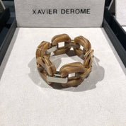 Xavier Derome - Gourmette Acetate Oeil De Tigre Clair