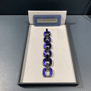 Xavier Derome - Night Blue Acetate Curb Chain