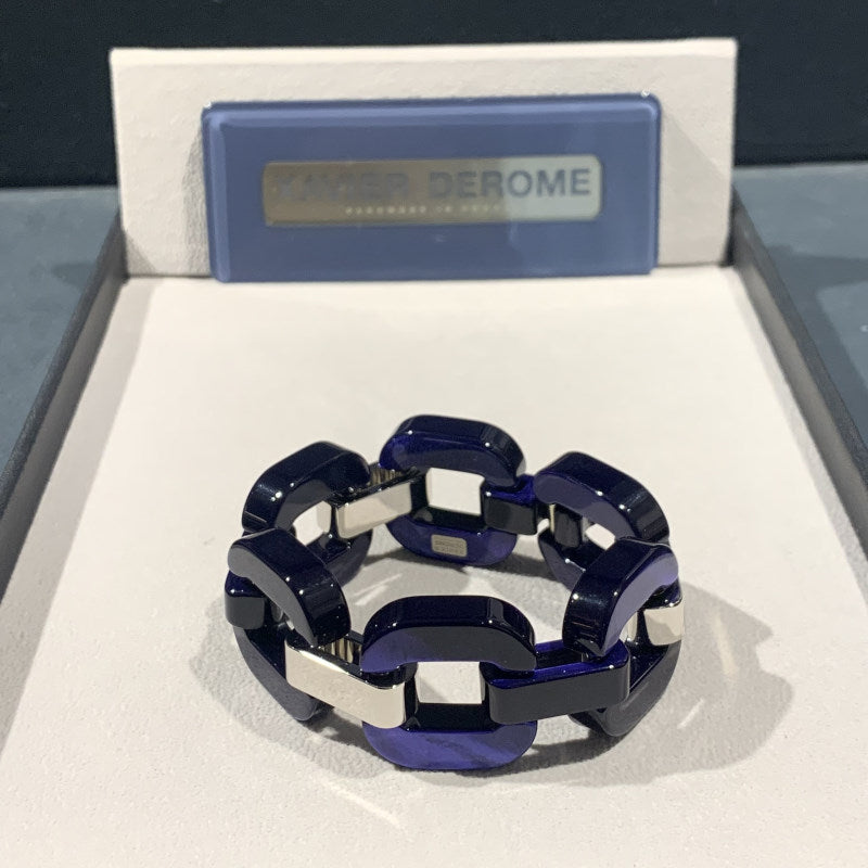 Xavier Derome - Night Blue Acetate Curb Chain